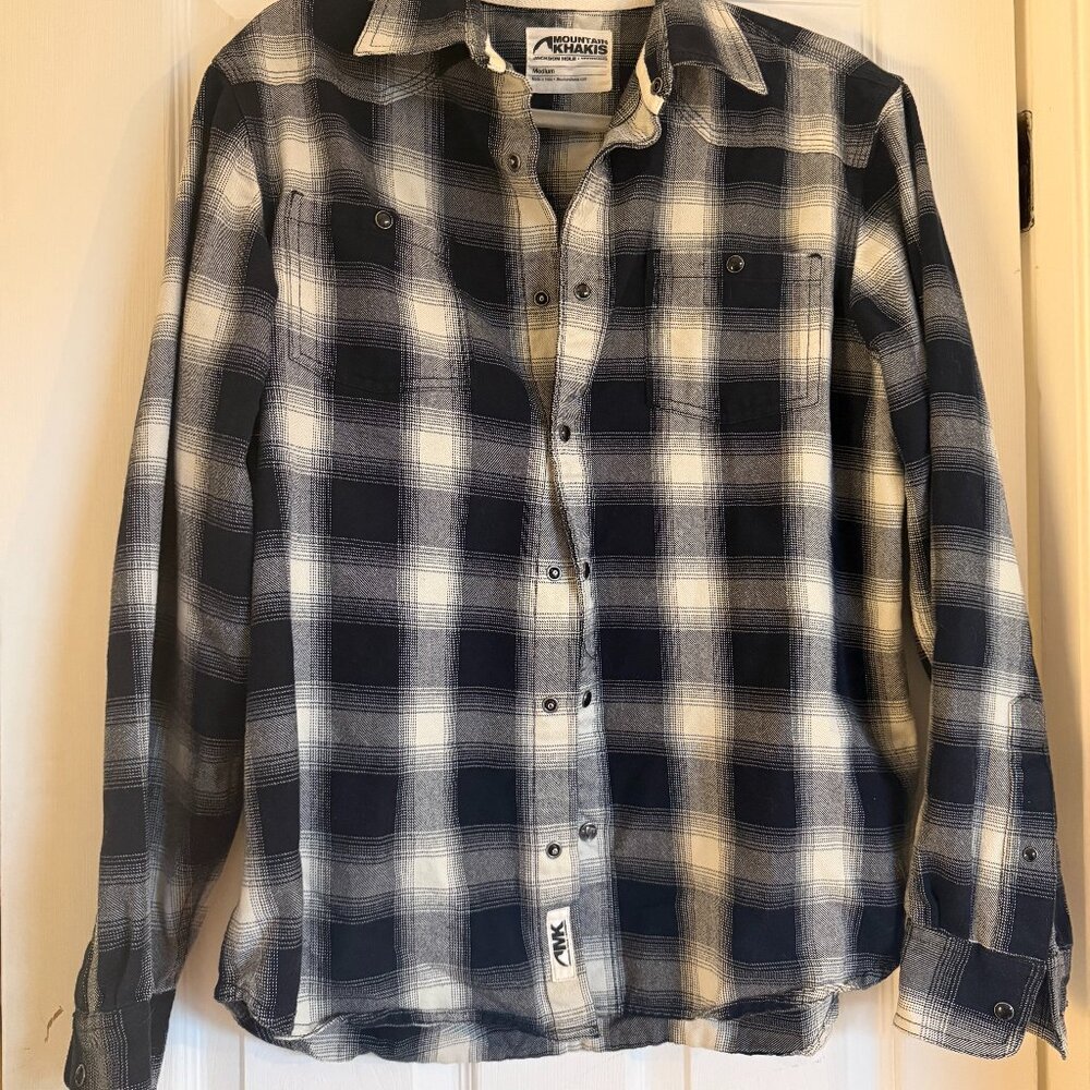 Mountain Khakis Blue Plaid Button-Up Shirt Men’s Medium | Flannel Style